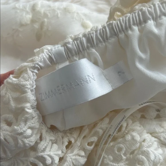 Zimmermann Ivory silk Lace Playsuit US6-8 backless design halter top neck *Flaws - Picture 11 of 16